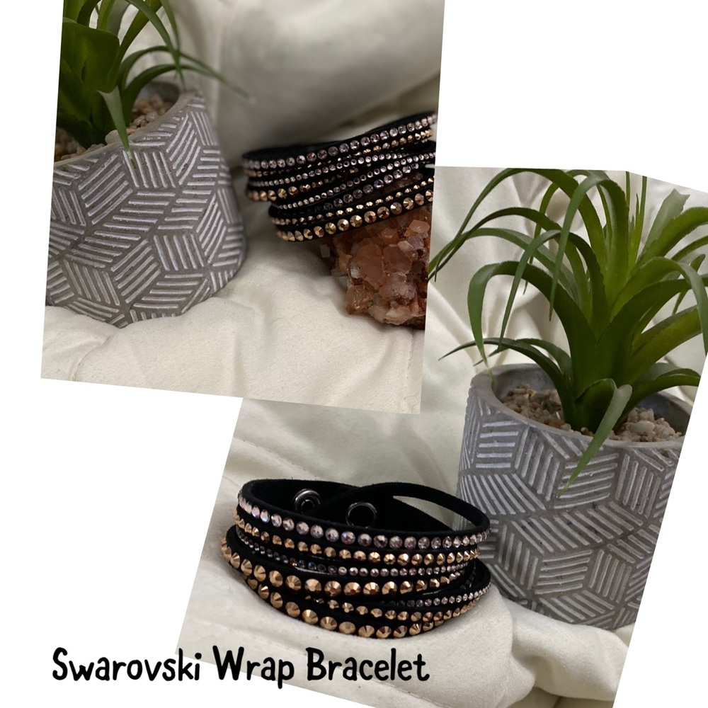 Genuine Swarovski crystals double wrap